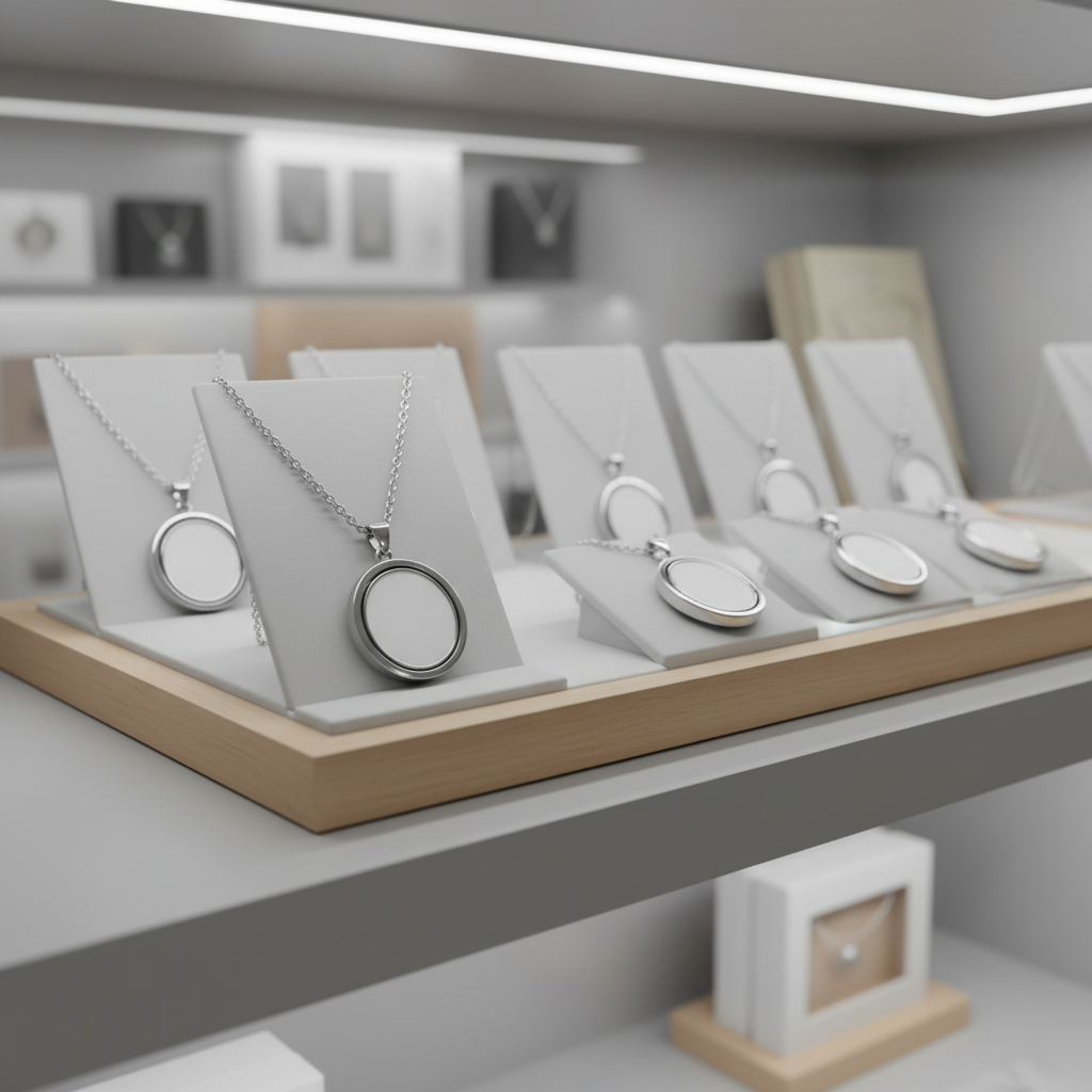 Rotating Photo Necklace – Stainless Steel Round Pendant | Aura Moment